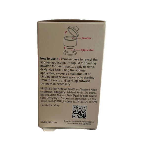 Style Edit Root Touch Up Powder Medium Brown Gray Root Coverage .13oz NIB - Picture 2 of 3